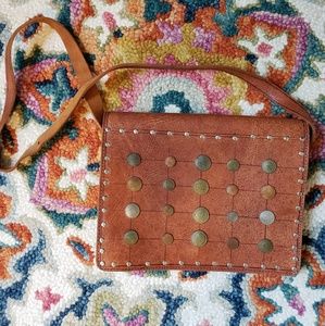 Vintage Leather purse from Morocco with coins
